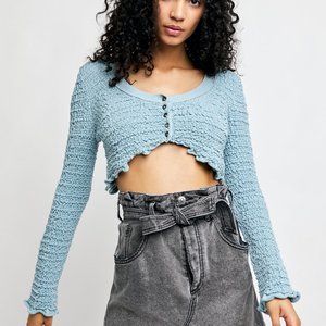 NWT Free People Rosehip Cardi / Blue Star